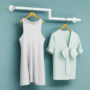 米黛蕾服裝店展示架上墻 服裝店展示架墻上掛衣服架墻壁組合正掛 白色正掛100cm長(cháng) Z字