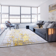 卡緹爾客廳地毯現代簡(jiǎn)約歐式沙發(fā)金色茶幾地毯加厚北歐輕奢臥室地毯 KD20208 2米*2.9米