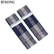 IFSONG袖箍襯衫男袖環(huán)臂環(huán)女襯衣臂帶彈力松緊防跑防皺固定綁帶袖捆袖帶 藏青米紅格子(3.5CM)118G
