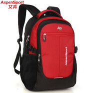 艾奔（ASPENSPORT）雙肩包大容量書(shū)包初中高中學(xué)生減負出差旅游旅行背包商務(wù)電腦包 紅色 標準版（可裝15英寸電腦）