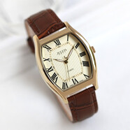 聚利時(shí)邢菲同款復古休閑皮帶小眾酒桶手表女士學(xué)生考試石英情侶表JA-703 金殼男款【原裝針扣】 +原裝禮盒+電池2