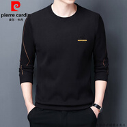 皮爾卡丹（pierre cardin）品牌衛(wèi)衣男春秋款圓領(lǐng)男士純棉長(zhǎng)袖t恤男休閑寬松打底衫上衣潮流T 長(zhǎng)薄款7729黑色 185/3XL 建議170-185斤