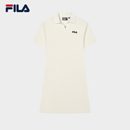 FILA 斐樂官方女子針織連衣裙時(shí)尚修身POLO領(lǐng)短袖裙子 茭白-IV XL (175) 92A