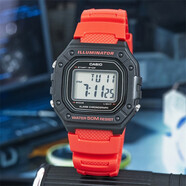 卡西歐（CASIO）手表運(yùn)動經(jīng)典復(fù)古方塊小方表學(xué)生F108WHC-7B 7A 1A 4A 2A 電子表 W-218H-4B魂動紅 【附加貼膜】