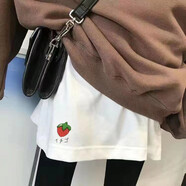 翊尚美屁簾裙百搭下擺打底神器內(nèi)搭疊穿半身裙遮屁股屁簾子女春季打底裙 草莓【春季薄款】 M（80-120斤）