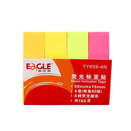益而高（EaGLE） 便利貼 N次貼 便簽紙 便簽本 易事貼 四色 15*50mm （4*40張）659-4N