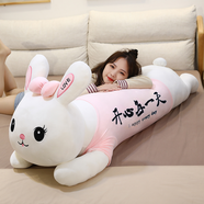 蓓斯曼【當次日達】毛絨玩具女生公仔趴趴兔子睡覺(jué)抱枕布娃娃玩偶陪睡生日禮物送女生夾腿布偶女孩兒童抱枕 粉色開(kāi)心每一天蝴蝶結兔 1.2米