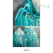 海詩(shī)漫鐳射歐根紗漸變色布料面料服裝漢服diy手工幼兒園環(huán)創(chuàng  )婚禮背景 藍色 (半米價(jià)) 多買(mǎi)連著(zhù)的