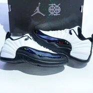 耐克（NIKE） 【現(xiàn)貨】耐克AIR JORDAN 12 Low AJ12白藍 低幫復古籃球鞋 DO8726-100 黑白40.5 40.5