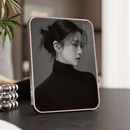 一面墻水晶相框擺臺洗照片定制做成小擺件高級感結婚寫(xiě)真相片打印加相冊 單張滿(mǎn)鋪-玫瑰金 10寸（20.3*25.4cm）