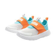 PUMA彪馬兒童男童女童運動(dòng)鞋跑鞋中童一腳蹬輕便透氣389135 灰色 -橘色-彪馬白-藍綠色主播推 33 腳長(cháng)20cm