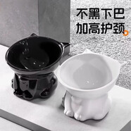 悠梵萌陶瓷貓碗飲水喝水喂食碗高腳碗貓食盆狗碗保護(hù)頸椎防打翻