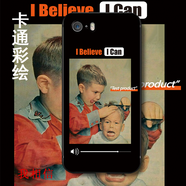 機諾基 蘋(píng)果iphone5s/SE/5手機殼保護套防摔磨砂軟殼男女抖音漫畫(huà)全包邊外殼 我相信 iPhone5加支架+掛繩