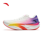 安踏（ANTA）C2026代丨馬拉松碳板競速跑鞋透氣減震耐磨輕便防滑 【男款】紙莎白/熒光晨曦紅/紅-5 42.5