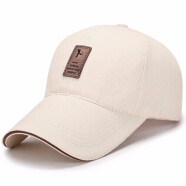 莱维森 帽子男女四季通用太阳帽户外运动防晒棒球帽遮阳帽可调节鸭舌帽 浅米色