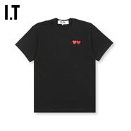 PLAY COMME DES GARCONSCDG IT 川久保玲2024秋男裝短袖愛(ài)心款T恤 BKX/黑色 M