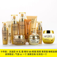 雅格伊思黃金蝸牛原液護(hù)膚品套裝禮盒控油收縮毛孔保濕紅參化妝品女學(xué)生 蝸牛原液10件套+禮品