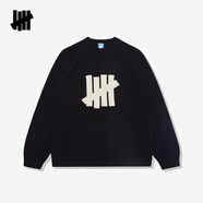 UNDEFEATED五條杠美式毛衣潮流男女同款LOGO校園風毛衣24新品 黑色 L