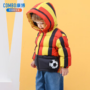 康博男童兒童2024冬季新款輕薄羽絨服小童男寶寶韓版保暖防寒男款外套 黑色1216 120