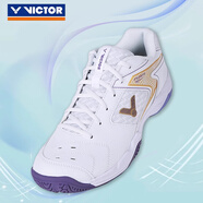 VICTOR 威克多勝利羽毛球鞋透氣輕量舒適止滑高彈穩(wěn)定類羽球鞋 P9200TD AJ(白/自由紫) 42 （270mm）