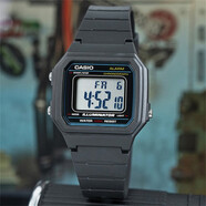 卡西歐（CASIO）數(shù)顯方塊小方塊時尚運動防水手表男表W-218H-1A 2A 3A 4B2 電子表 W-217H-1A藍色邊框 【附加貼膜】