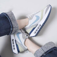 耐克（NIKE）AIR MAX DAWN 男女緩震氣墊耐磨舒適厚底增高輕便運動(dòng)休閑跑步鞋 DQ5074-041灰藍 39
