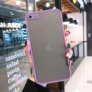 名櫻 蘋(píng)果8Plus手機(jī)殼iPhoneSE2保護(hù)套透明磨砂6SP撞色硅膠7P全包防摔ip6s網(wǎng)紅男女 蘋(píng)果7/8/SE2【淺紫色】+鋼化膜