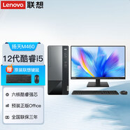 聯(lián)想M460電腦臺式機 全新12代酷睿六核i5處理器 可選獨顯設(shè)計游戲家用稅控商用辦公電腦整機 主機+23英寸IPS全高清屏 六核i5-12400 16G 1T+512G硬盤