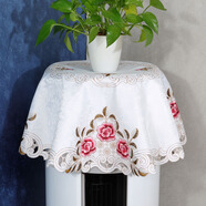 語(yǔ)斯絨空調防塵罩罩子蓋布蓋巾立式圓柱形柜機圓形開(kāi)機簡(jiǎn)約空調罩布搭布 617紅 83cm圓形