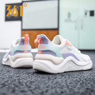 361°女鞋 跑步鞋女運(yùn)動鞋夏季361度女鞋網(wǎng)面休閑鞋透氣軟底旅游鞋子 羽毛白/淡紫灰6703F 39
