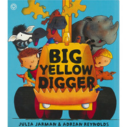 Big Red Bath Big Yellow Digger Big Blue Train 浴缸挖掘機火車(chē)探險3冊 奇幻故事繪本 野生動(dòng)物英語(yǔ)詞匯 英文原版進(jìn)口兒童圖書(shū) 黃色大挖掘機