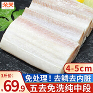 朵芙【超寬去鱗去內(nèi)臟】特大刀魚帶魚段冷凍刀魚段海魚帶魚生鮮 【去鱗去內(nèi)臟】精選500g*3包
