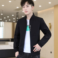 edcofgivensi立領(lǐng)外套男士夾克秋冬季新款上衣服褂子帥氣時(shí)尚休閑修身男裝2024 常規(guī)款329黑色 XL/175