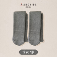 ABC KIDSABCKIDS春秋款外穿打底褲女童加厚薄絨中厚兒童舞蹈連褲襪 彈力薄絨-淺灰色2條 S