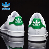 阿迪達斯 （adidas）女鞋三葉草男鞋情侶款2025新款夏季低幫金標(biāo)貝殼頭運動鞋 M20324白色 史密斯綠尾 36.5