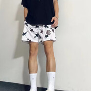 際域（JIYU）休閑短褲男肌肉健身運(yùn)動(dòng)美式四分褲網(wǎng)眼透氣寬松不過(guò)膝籃球短褲 機(jī)器-JQ325圖色 L 關(guān)注店鋪 優(yōu)先發(fā)貨
