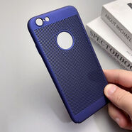 夜凡 適用蘋(píng)果6s/6plus手機(jī)殼防摔透氣散熱iPhone6plus保護(hù)套漏標(biāo)超薄磨砂全包純色硬殼防指紋夏季新款 【海軍藍(lán)】-輕薄透氣散熱 蘋(píng)果6plus/6splus-5.5英寸
