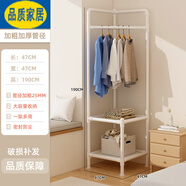 宜家 E-HOME宜家家居家用轉(zhuǎn)角臥室落地掛衣架宿舍大學(xué)生衣帽架床邊晚 加粗靚麗白190cm轉(zhuǎn)角衣帽架