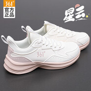 361°女鞋運(yùn)動(dòng)鞋女2025秋季新款網(wǎng)面跑步鞋子女輕便耐磨軟底舒適休閑鞋 2205羽毛白/清新粉 36