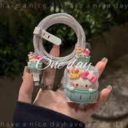 優(yōu)米帕可愛(ài)數據線(xiàn)保護套20w適用蘋(píng)果14手機快充iPhone1312充電器11軟殼 疊套冰淇淋凱蒂貓 充電器保護/套+繞線(xiàn)器+咬線(xiàn)器一對