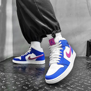 耐克（NIKE）男鞋Air Jordan 1 Mid 中幫籃球鞋 554724-451 藍紫 43