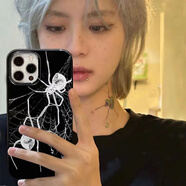 美克杰適用于OPPOreno6手機殼a72女5防4se摔3pro/a53.a93a11a9/8.a5r17a32k9 亮黑-兩只蜘蛛(精準(zhǔn)) OPPOA97
