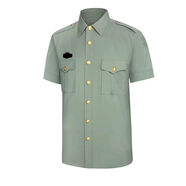 夏季短袖襯衣長袖襯衣外穿襯衣商務(wù)夏常服襯衣 陸士款短袖 175/96