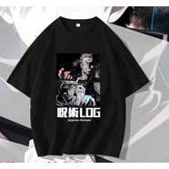 洛必達五條悟短袖衣服t恤咒術(shù)回戰(zhàn)周邊痛衣虎杖動漫日系潮流寬松悠仁 黑色1 M