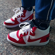 耐克（NIKE）官方艦店女鞋 新款運動(dòng)鞋簡(jiǎn)版AJ1休閑鞋透氣高幫板鞋子女 芝加哥公牛紅/嚴選正品/假一罰十 40 255mm