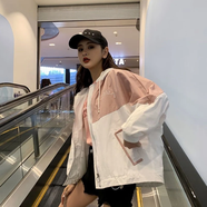 貴蘭姿工裝外套女士春秋季2025新款高檔韓版學生小香風寬松風衣上衣服 款3粉紅色 M （建議100-120斤）