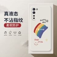 OPPOReno3pro手機殼reno3元氣版保護套直邊全包硅膠殼超薄裸機手感防護套磨砂情侶款 OPPO Reno3 元氣版 5G白-Z28