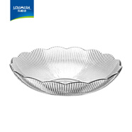 樂(lè )唯詩(shī) 玻璃碗湯碗蓮花碗兒童碗飯碗方便碗花瓣碗沙拉小碗拉面碗 花瓣果盤(pán)【透明款】6.9寸*1