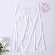 嬈蝶 真絲內襯裙半身裙女夏防走光防透內搭桑蠶絲打底裙薄款中長(cháng)裙 白色 膝下 XL 125-150斤