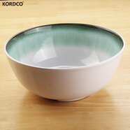 大可餐具KORDCO酒店餐具圓碗密胺飯碗擺臺碗仿瓷碗耐摔商用飯店湯碗塑料面碗大號中式拉面碗8寸碗大 碧綠石圓碗 5英寸直徑12.5厘米